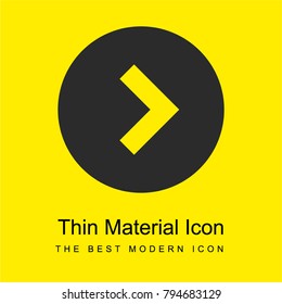 Right arrow bright yellow material minimal icon or logo design