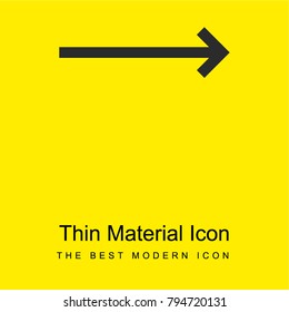 Right arrow bright yellow material minimal icon or logo design