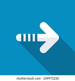 Right arrow of broken line icon