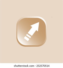 Right arrow of broken line icon