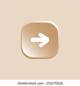 Right arrow of broken line icon