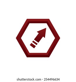 Right arrow of broken line icon