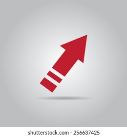 Right arrow of broken line icon