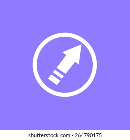 Right arrow of broken line icon