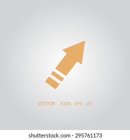 Right arrow of broken line icon