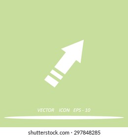 Right arrow of broken line icon