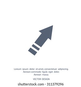 Right arrow of broken line icon