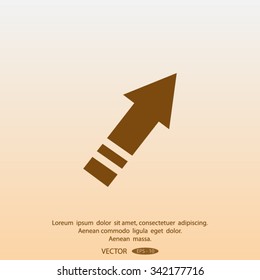 Right arrow of broken line icon