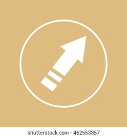 Right arrow of broken line icon