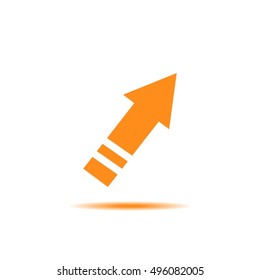 Right arrow of broken line icon
