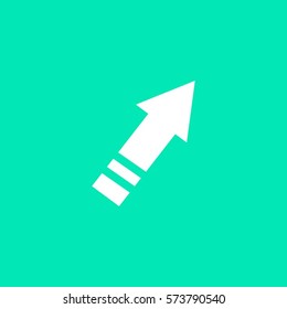 Right arrow of broken line icon
