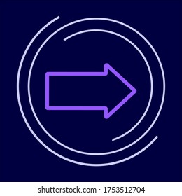 right arrow, button for website,
mobile phone icon, purple up arrow on a blue background in a bull circle,
stylish arrow icon sign indicating the following