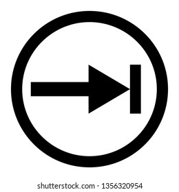 	
Right arrow in the circle. linear icon. Line with editable stroke