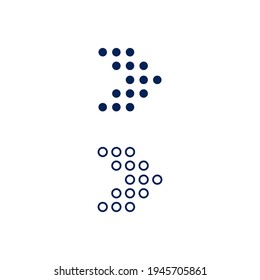 Right Arrow circle mini icon and Line art stock. Design icon vector illustration flat design