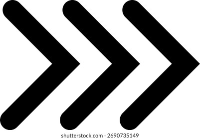 Right arrow cursor dynamic fast symbol sign. Dynamic moving arrow representing speed, fast, acceleration vector illustration.