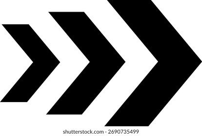 Right arrow cursor dynamic fast symbol sign. Dynamic moving arrow representing speed, fast, acceleration vector illustration.