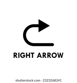 Right arrow design icon template illustration