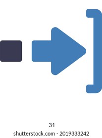 Right Arrow or Direction Icon Concept