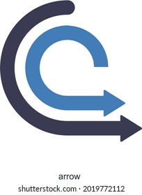 Right Arrow or Direction Icon Concept