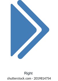 Right Arrow or Direction Icon Concept