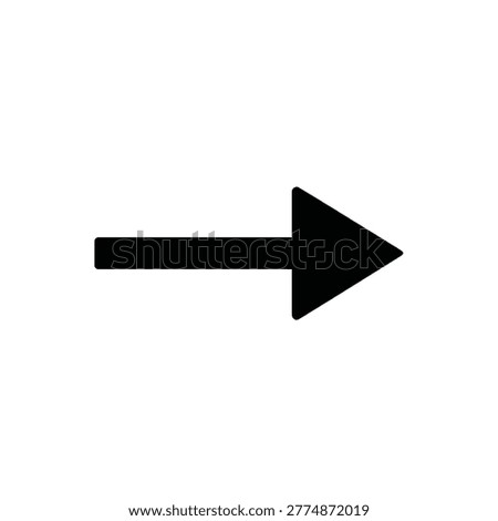 Right arrow directional icon vector for web navigation with direction navigation indicate