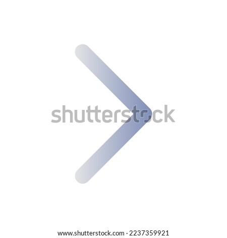 Right arrow flat gradient color ui icon. Navigation direction. Pointing sign. Angle bracket. Simple filled pictogram. GUI, UX design for mobile application. Vector isolated RGB illustration