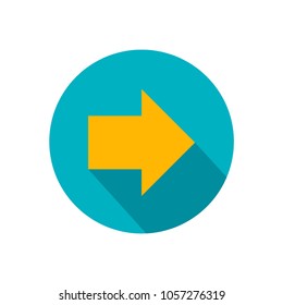 right arrow flat icon