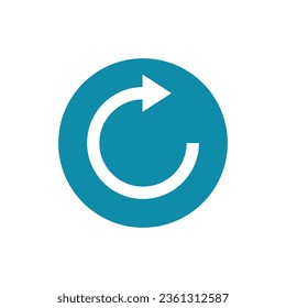 Right arrow flat icon design. isolated on white background. vector illustration