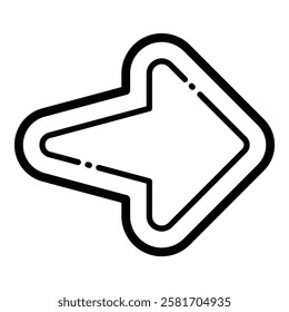 Right Arrow Flat Icon Isolated On White Background