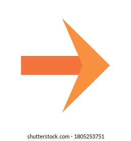 Rechts-Pfeil-flache Symbol-Design der Richtung Web-Vorwärts und Infografik Thema Vektorgrafik