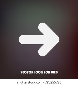 right arrow flat vector icon for website