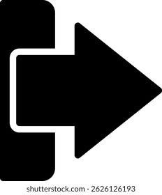 right arrow glyph icon illustration vector