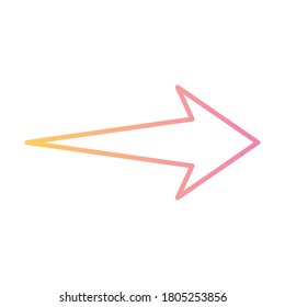 right arrow gradient style icon design of direction web forward and infographic theme Vector illustration