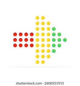 right arrow icon, colored flat vector. modern and minimalist design