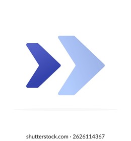right arrow icon, colored flat vector. modern and minimalist design.