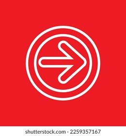 Right arrow icon, common graphic resources, vector illustration.