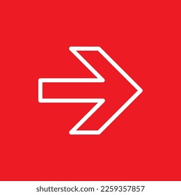 Rechtes Pfeilsymbol, gemeinsame Grafikressourcen, Vektorgrafik.