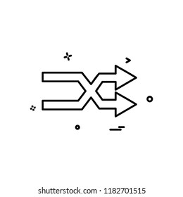 Right arrow icon design vector