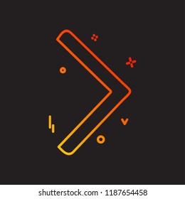 Right arrow icon design vector