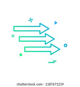 Right arrow icon design vector