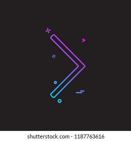 Right arrow icon design vector