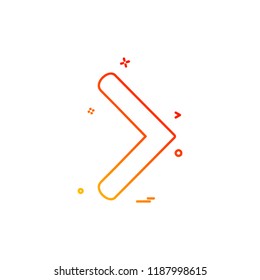 Right arrow icon design vector