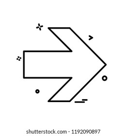 Right arrow icon design vector