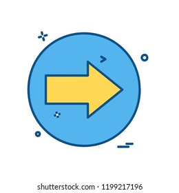 Right arrow icon design vector