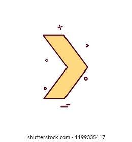 Right arrow icon design vector
