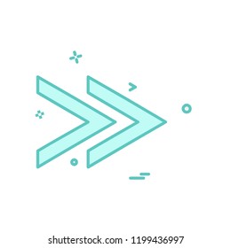 Right arrow icon design vector