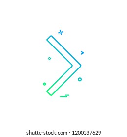 Right arrow icon design vector