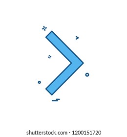 Right arrow icon design vector