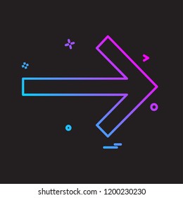Right arrow icon design vector