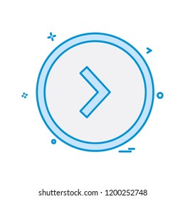 Right arrow icon design vector